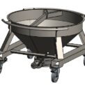 Bac rond inox